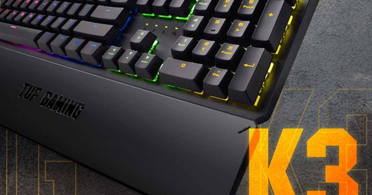 Обзор игровой механической клавиатуры asus tuf gaming k3
